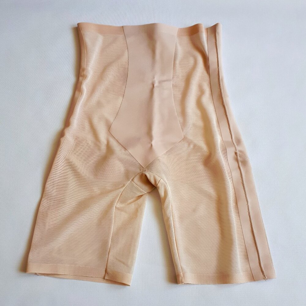 NWOT UNDER WHERE? Power Mesh High Waist Control Shorts in Nude Beige